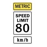 US Speed Limit sign, metric version; 24