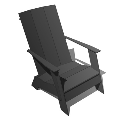 Adirondack Chair and Ottoman 3D Model - FormFonts 3D Models &amp; Textures