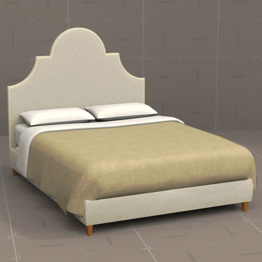 Ornate Bed 3D Model - FormFonts 3D Models & Textures