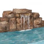 Small modular block waterfall for pool or pond. Di...