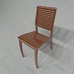 <br>Wood Dining 
Chair<br>Revit Rend...