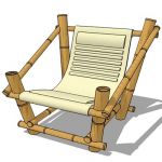 Bamboo frame , seat with additional ribs padding f...