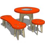 Kid's furniture set consist of 
bench,chair and t...