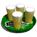Heineken beerplate in different configurations: wi...