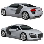 The Audi R8 is a mid-engined sports car introduced...