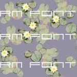 A seamless water lily texture, approx 6ft / 2m squ...