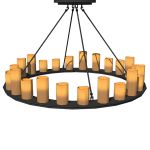 View Larger Image of Pillar candle round chandeliers