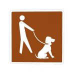 Brown series Recreational and Cultural sign: Leash...