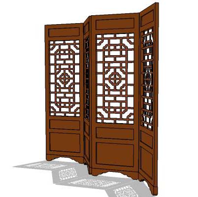 Oriental partition screen. 