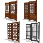 Oriental partition screen