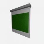 Parametric recessed moving projector 
screen obje...