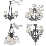 Wrought iron ceiling lamp