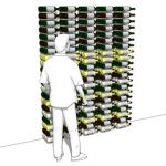 Horizontal Wine Bottle Display and Storage Rack. M...