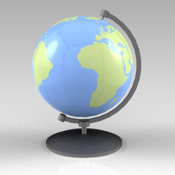 A simple classroom globe ; 1ft / 30 cm diameter.. 