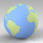 A basic globe with the North South axis aligned ve...
