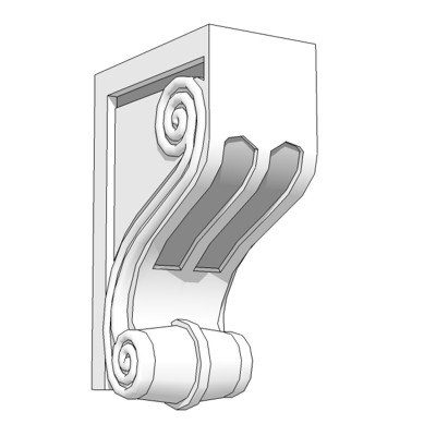 Architectural Corbel or Bracket protrudes from wal.... 
