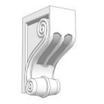 Architectural Corbel or Bracket protrudes from wal...