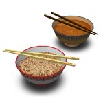 Set of two different kind of noodles.