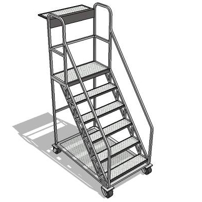 Movable stair for store. 