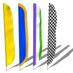Feather flags are used for high visibility for any...