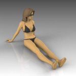 Female figure for pool or beach 
setting.