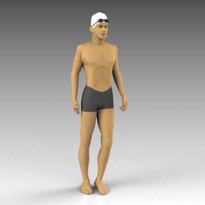 Male competition swimmer. 