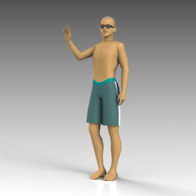 Male figure for pool or beach. 