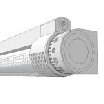 VODE BEE Rail Fixture with Half Perforated Lens in...