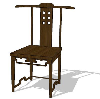 Rosewood chinese dining chair without arm rest. 
