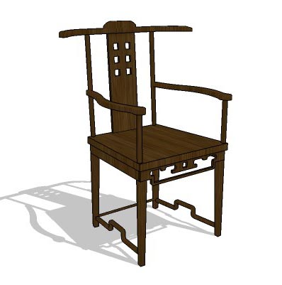 Rosewood chinese dining chair with arm rest. 