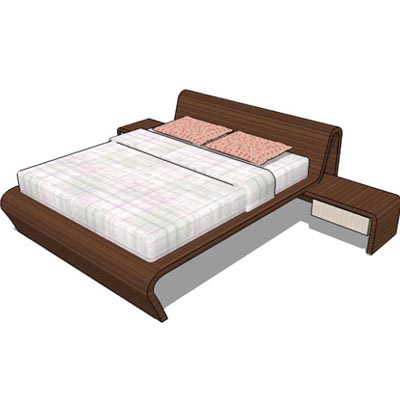 Queen Size Bed 3d Model Formfonts, What Size Plywood Do You Need For A Queen Bed