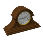 An antique style, key wound mantle clock. Carved e...