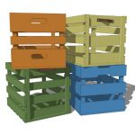 Playful wood crates for kids storage or just about...