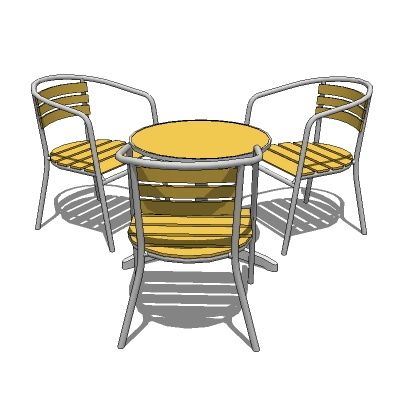 Complete cafe/bistro set with chairs already arran.... 
