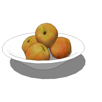 Apples in a plain white bowl. 