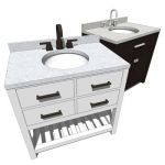 The Hutton Single Washstand and Single Vanity from...