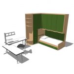 Dorm Room Set. Can be used in a school dorm room o...