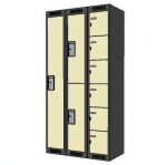 Modular locker with standard door