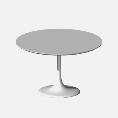 Scale GDL object of the Saarinen table. 
Table is.... 
