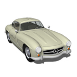 The Mercedes-Benz 300SL was a 
two seat sportcar ...