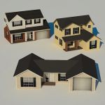 This set contains three low poly, full textured ho...