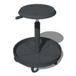This is an adjustable trolley stool with tray for ...