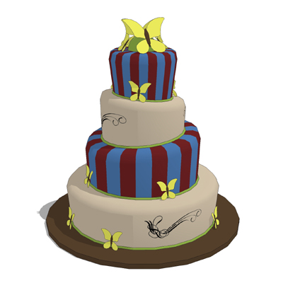  Wedding  Cake  2 3D  Model  FormFonts 3D  Models  Textures