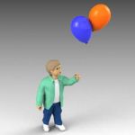 Small boy with balloons