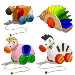 Wooden pull along toys