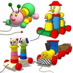 Wooden pull along toys