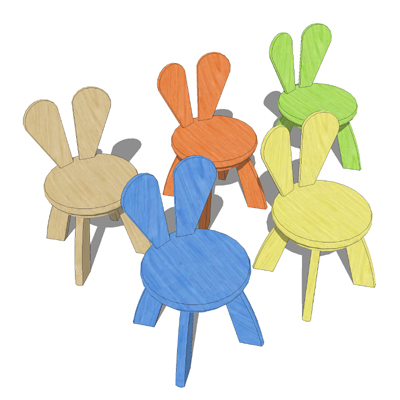 The Rabbit chair and tables for children distribut.... 