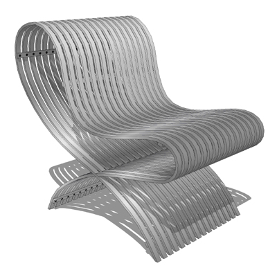 This is the Aluminum Petal Chair by designer Damia.... 
