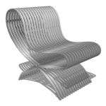 This is the Aluminum Petal Chair by designer Damia...