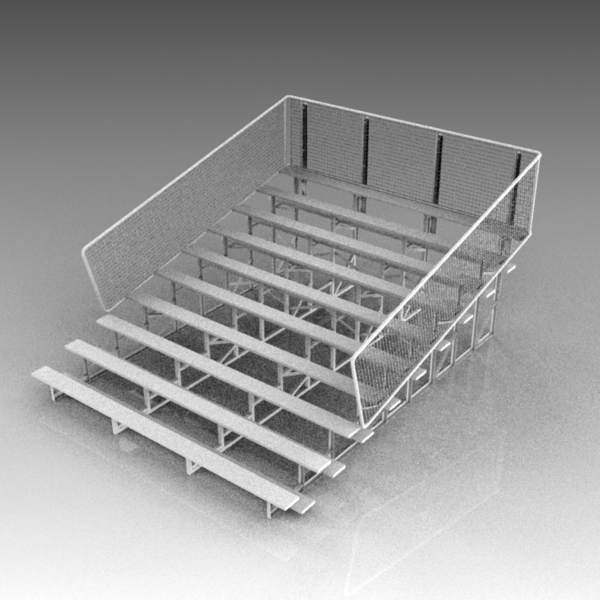10 tier bleachers, from 15ft to 30ft (approx 5m - .... 